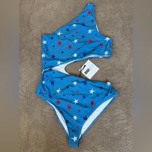 Beach Riot - Joyce Swimsuit - Blue with Stars - Size XL